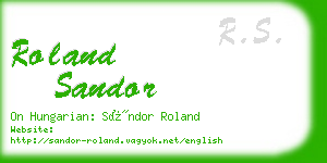 roland sandor business card